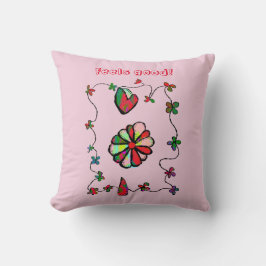Folk Retro Quaint and Happy Art Kissen