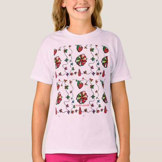 Folk Retro Quaint and Happy Art T - Shirt (Vorderseite)
