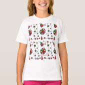 Folk Retro Quaint and Happy Art T-Shirt (Vorderseite)