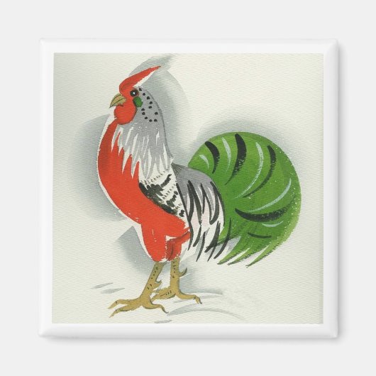 Folk Rooster #9 Magnet (Vorne)
