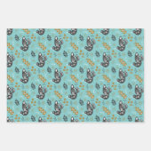 Folk Scandy Swedish Bird Fox Set von 3 Geschenkpapier Set (Vorderseite 2)