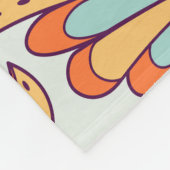 Folk Stil, Blumenmuster. Fleecedecke (Ecke)