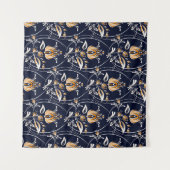Folk Style Floral Nahtloses Muster Wandteppich (Vorderseite (Horizontal))