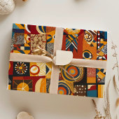 Folk Tribal Art Patchwork Afrikanische amerikanisc Geschenkpapier