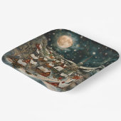 Folk Winter Village Pappteller (Gewinkelt)