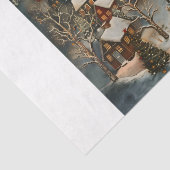 Folk Winter Village Seidenpapier (Detail)