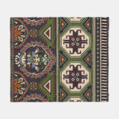 Folk-Ziermuster nahtlos Muster. Geometrie Fleecedecke (Vorderseite (Horizontal))