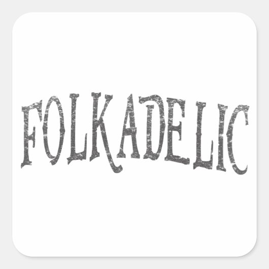 Folkadelic Quadratischer Aufkleber (Vorderseite)