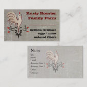 Folkart Art-Hahn-Visitenkarten Visitenkarte (Vorne/Hinten)