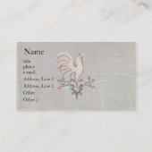 Folkart Art-Hahn-Visitenkarten Visitenkarte (Rückseite)