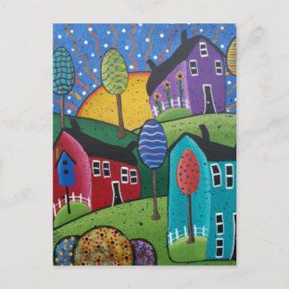 FOLKART Big Sun BY LORI EVERETT Postkarte