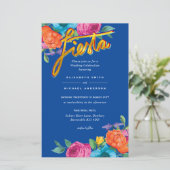 Folkart Blume Fiesta Wedding Einladung Boda (Stehend Vorderseite)