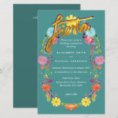 Folkart Blume Fiesta Wedding Einladung Boda (Vorne/Hinten)
