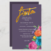 Folkart Blume Fiesta Wedding Einladung Boda (Vorne/Hinten)
