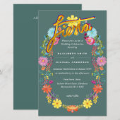 Folkart Blume Fiesta Wedding Einladung Boda (Vorne/Hinten)