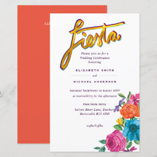 Folkart Blume Fiesta Wedding Einladung Boda