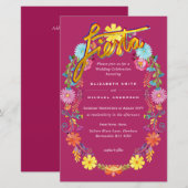 Folkart Blume Fiesta Wedding Einladung Boda (Vorne/Hinten)