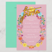 Folkart Blume Fiesta Wedding Einladung Boda (Vorne/Hinten)