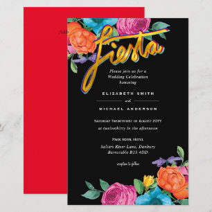 Folkart Blume Fiesta Wedding Einladung Boda