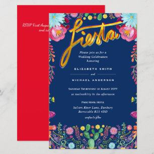 Folkart Blume Fiesta Wedding Einladung Boda