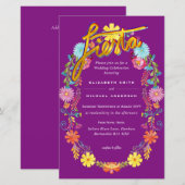 Folkart Blume Fiesta Wedding Einladung Boda (Vorne/Hinten)