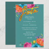 Folkart Blume Fiesta Wedding Einladung Boda (Vorne/Hinten)