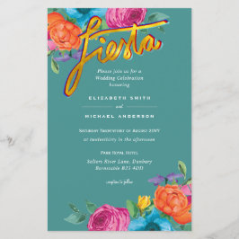 Folkart Blume Fiesta Wedding Einladung Boda