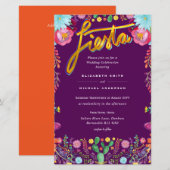 Folkart Blume Fiesta Wedding Einladung Boda (Vorne/Hinten)