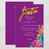 Folkart Blume Fiesta Wedding Einladung Boda (Vorne/Hinten)