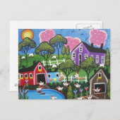 FOLKART Coop VON LORI EVERETT Postkarte (Vorne/Hinten)