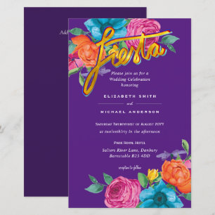 Folkart Flower Fiesta Hochzeits-Einladung Boda