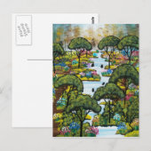 FOLKART Frühmorgens VON LORI EVERETT Postkarte (Vorne/Hinten)