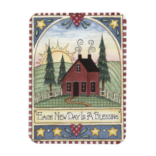 Folkart jeden neuer Tag ist ein Segen-Magnet Magnet