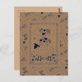 FOLKART LANDTIERE SCHAFENSCHAFT ROOSTER Primitiv Postkarte (Vorne/Hinten)