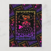 FOLKART LANDTIERE SCHAFENSCHAFT ROOSTER Primitiv Postkarte (Vorderseite)