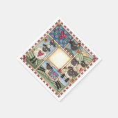 Folkart Sheep & Crows Serviette (Ecke)