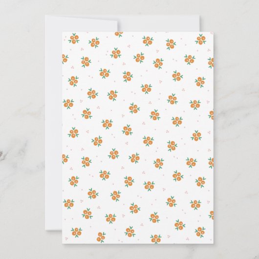 Folkblütenstreifen- Rosa- Kinderdusche Einladung (Rückseite)