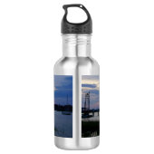 Folkerhafen Sonnenuntergang Wasserflasche (Rückseite)