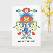 Folkfest-Grußkarte Karte (Gelbe Blume)