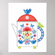 FolkFest Teapot Poster