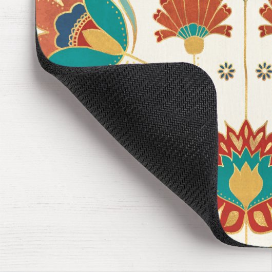 Folkflora mit Vögeln Mousepad (Ecke)