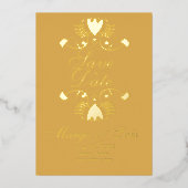 Folkflora Save the Date Einladung gepresste Fohlen (Vorderseite)