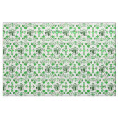 Folkkatze/Blume/Herzkalkkatzen, grüne Drucke 4 Stoff (Fat Quarter (45,7 x 55,9 cm))