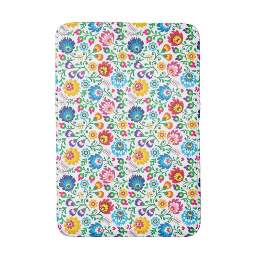 Folkkunst Blume Muster 2 Badematte (Vorderseite Vertikal)