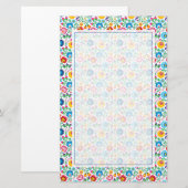 Folkkunst Blume Muster 2 Briefpapier (Vorne/Hinten)