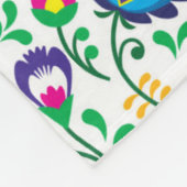 Folkkunst Blume Muster 2 Fleecedecke (Ecke)