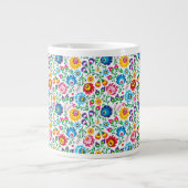 Folkkunst Blume Muster 2 Jumbo-Tasse (Vorderseite)