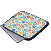 Folkkunst Blume Muster 2 Laptopschutzhülle (Vorne Knopf)
