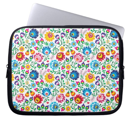 Folkkunst Blume Muster 2 Laptopschutzhülle (Vorderseite)