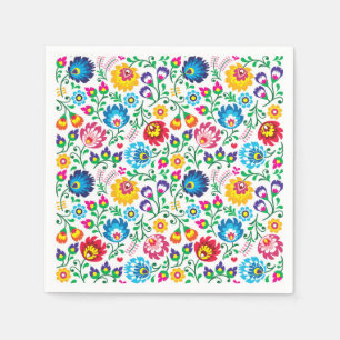 Folkkunst Blume Muster 2 Serviette